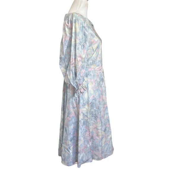 Selkie NWT Sunroom Dress Monet Print Cotton Women’s Size 8 Puff Sleeve - Picture 6 of 15